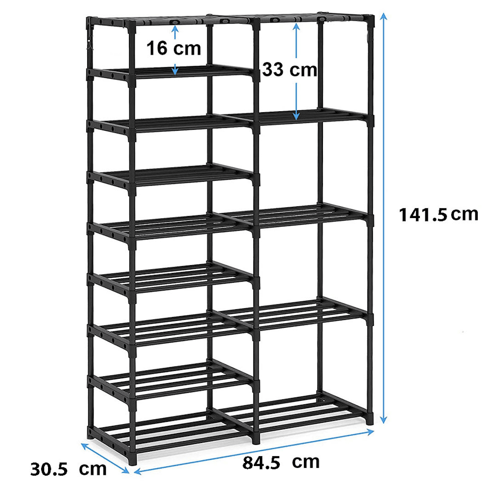 9+5 Tier Tall Shoe Rack Storage Shelf