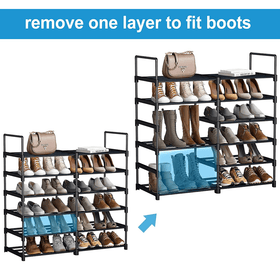 6+6 Tier Tall Shoe Rack Storage Shelf