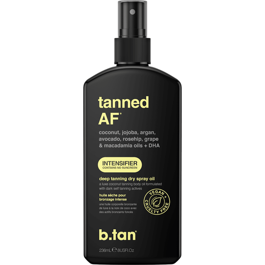 b.tan Deep Tanning Dry Spray Oil 236mL - tanned AF