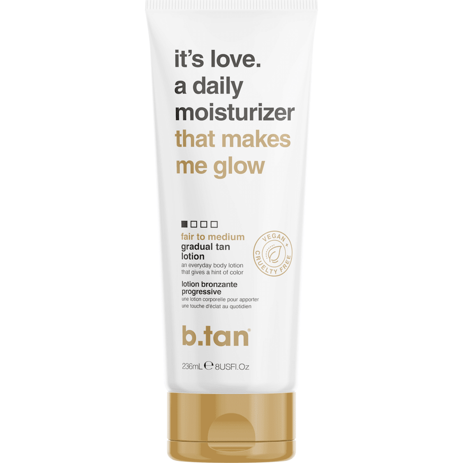 b.tan Gradual Tan Lotion 236mL - it's love. a daily moisturizer that makes me glow