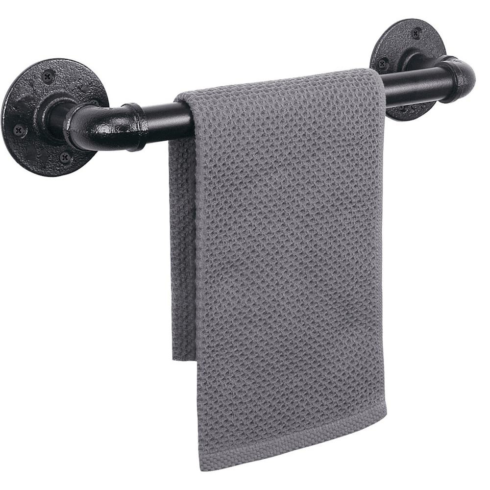 Industrial Pipe Towel Bar - 30cm