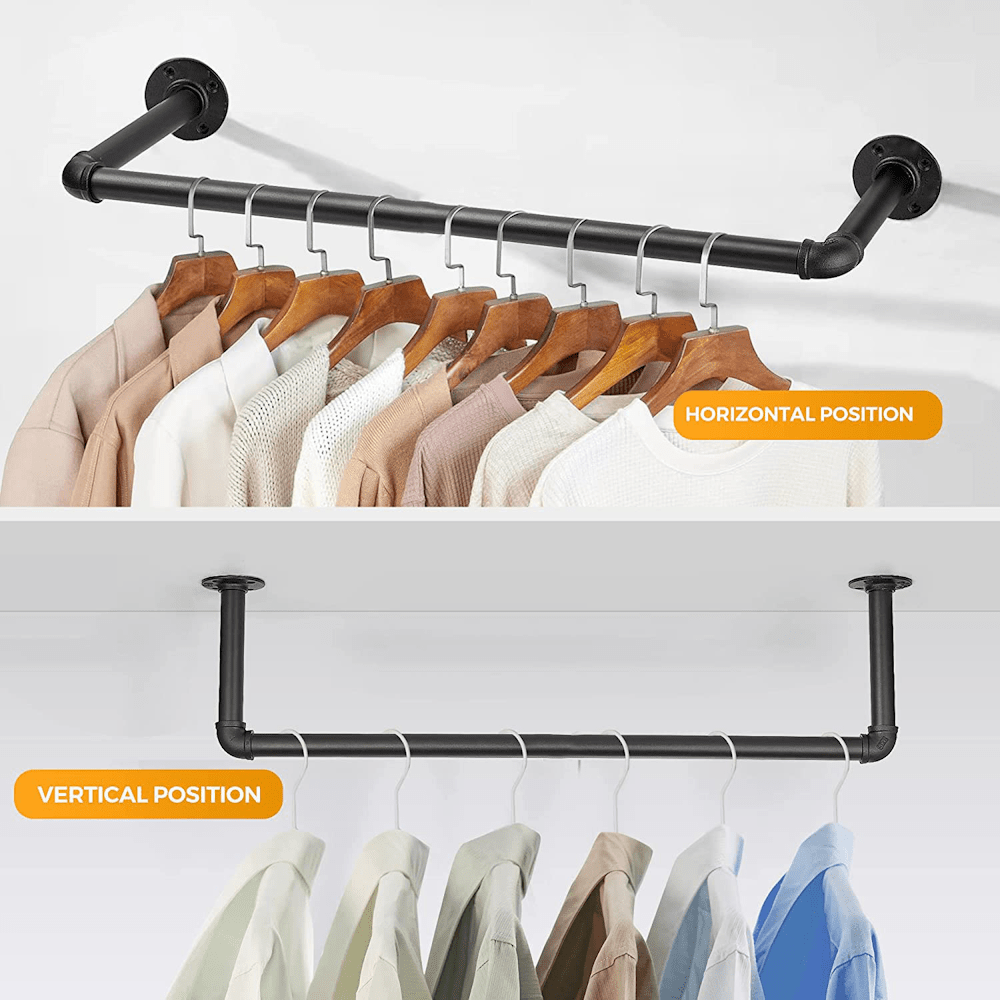 Industrial Pipe Clothes Rack - 85cm