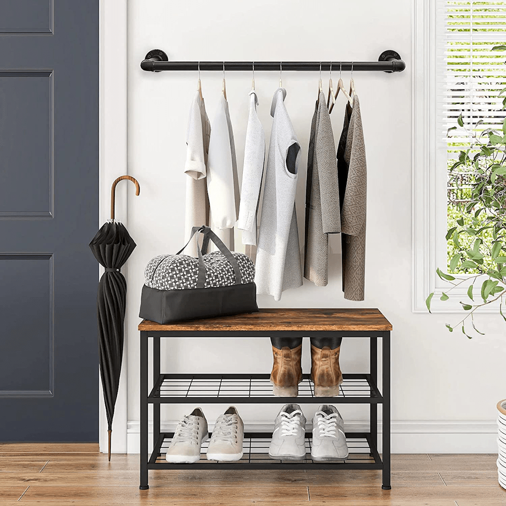 Industrial Pipe Clothes Rack - 100cm