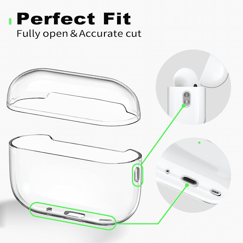Compatible Airpods Pro2 Case - Clear