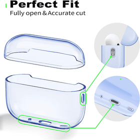 Compatible Airpods Pro2 Case - Clear Blue