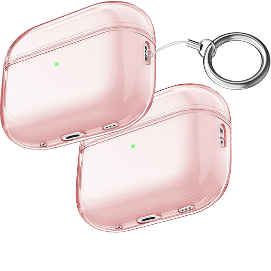 Compatible Airpods Pro2 Case - Clear Pink