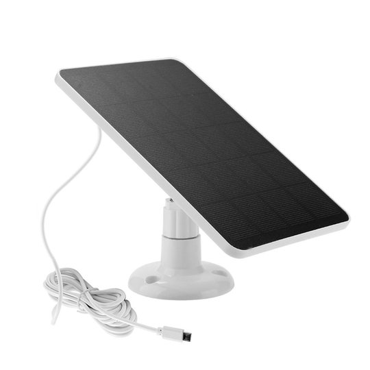 5W Solar Panel for Wireless Outdoor Camera - White