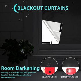 Window Curtain Shade 100% Black-Out 145x200 cm