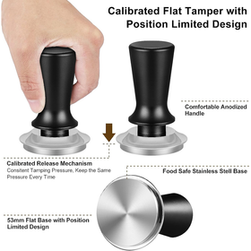 51mm Calibrated Espresso Tamper with Spring Loaded