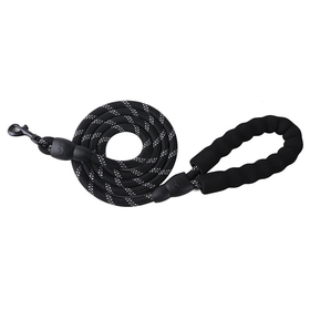 Reflective Rope Dog Leash 150cm - Black