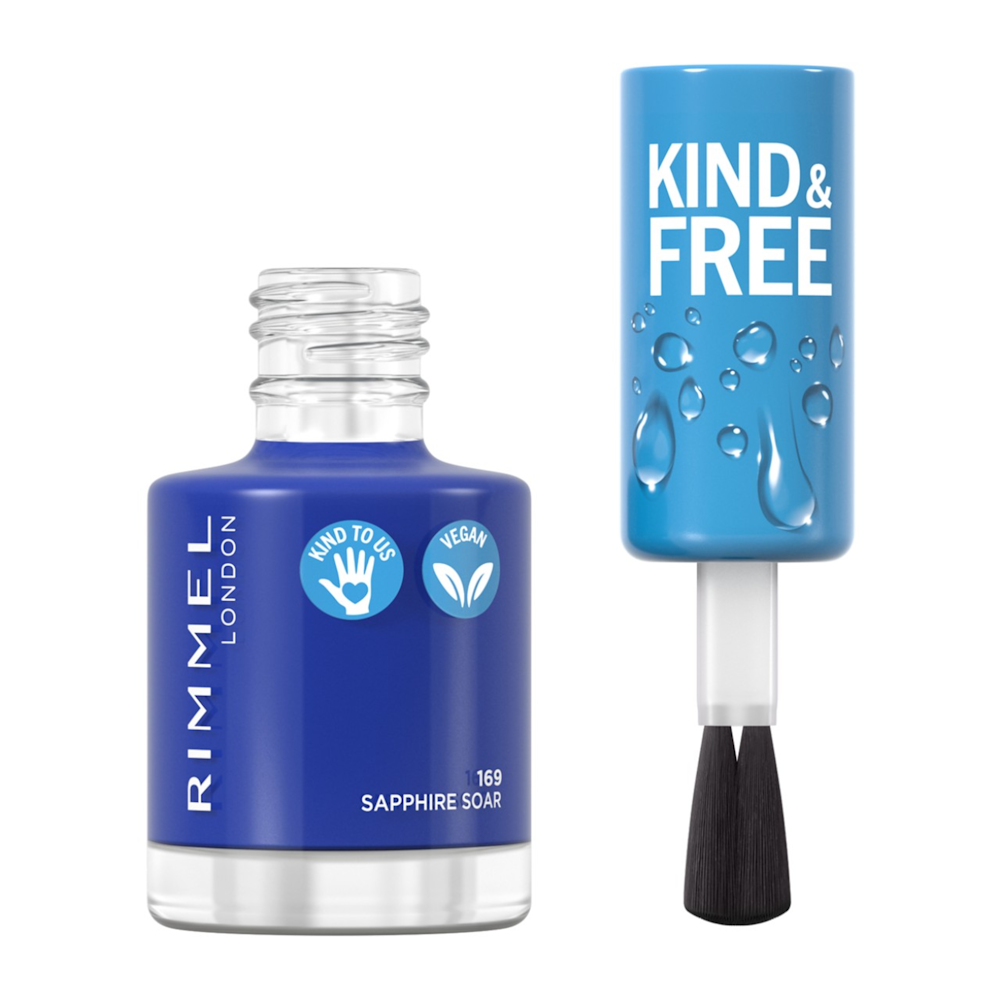 Rimmel London KIND & FREE Plant-Based Nail Polish - 169 Sapphire Soar