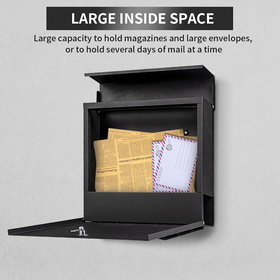 Large Capacity Locking Mailbox with Newspaper Holder
