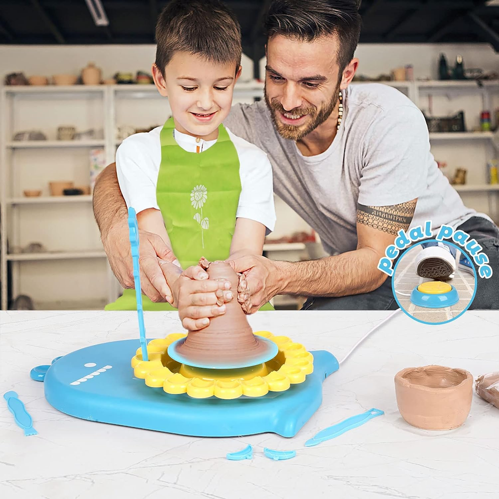 Kids Pottery Wheel Kit - Blue