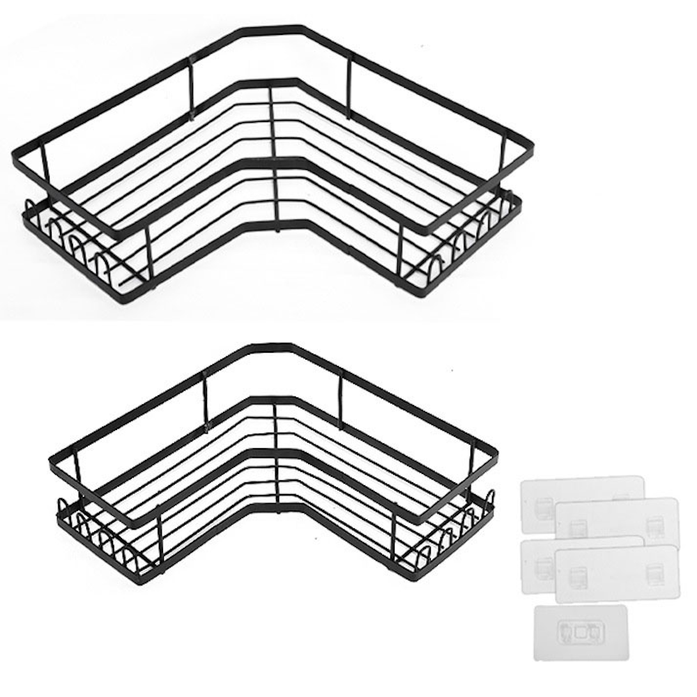 2 pcs. Bathroom Corner Shelves Basket