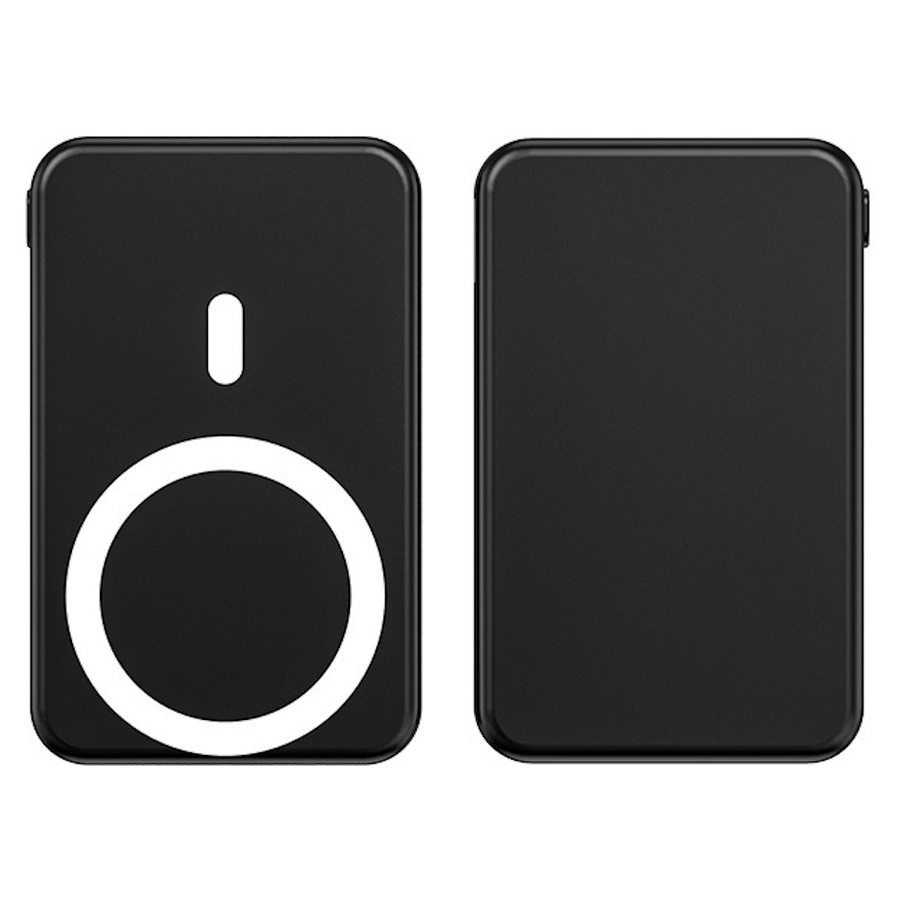 Magnetic 10000mAh Power Bank with Fast Wireless Charging - Black
