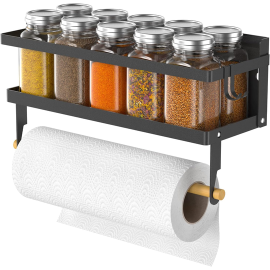 2in1 Magnetic Spice Rack with Hooks