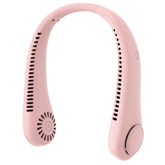 USB Rechargeable Bladeless Portable Neck Fan - Pink