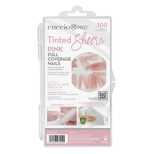 cuccio PRO Tinted Sheers Full Coverage Nails - Pink