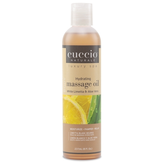 cuccio NATURALE Hydrating Massage Oil 237mL - White Limetta & Aloe Vera