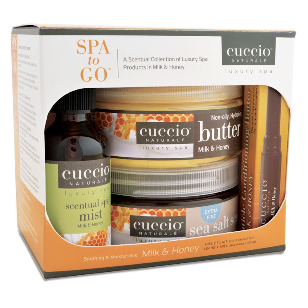 cuccio NATURALE Spa to Go with Cuticle Butter Stick Milk & Honey Brands