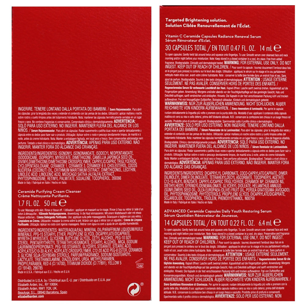 Elizabeth Arden Vitamin C Ceramide Capsules Set 3Pc (30 Caps Face, 50M