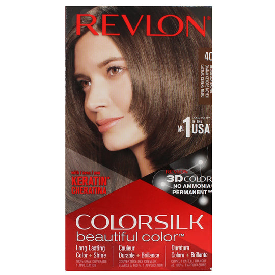 Revlon COLORSILK Permanent Hair Colour - 40 Medium Ash Brown