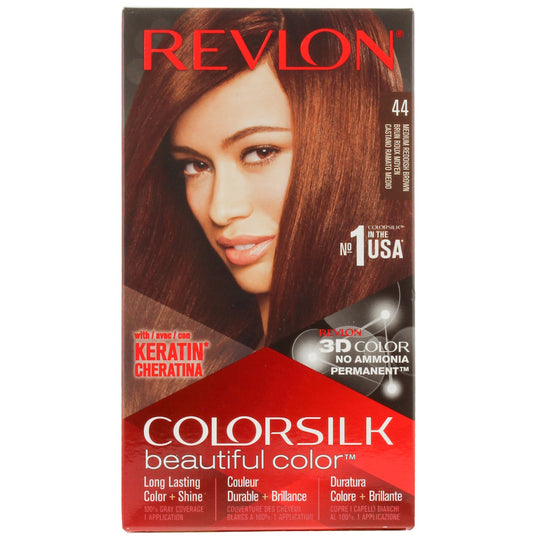 Revlon COLORSILK Permanent Hair Colour - 44 Medium Red Brown