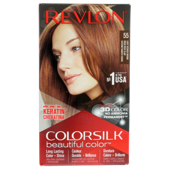 Revlon COLORSILK Permanent Hair Colour - 55 Light Reddish Brown