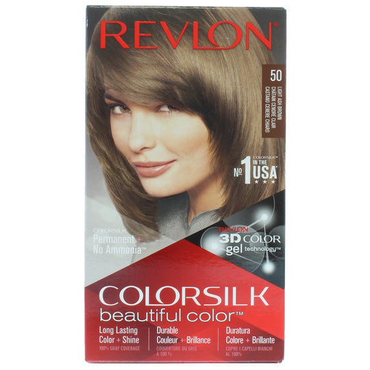 Revlon COLORSILK Permanent Hair Colour - 50 Light Ash Brown
