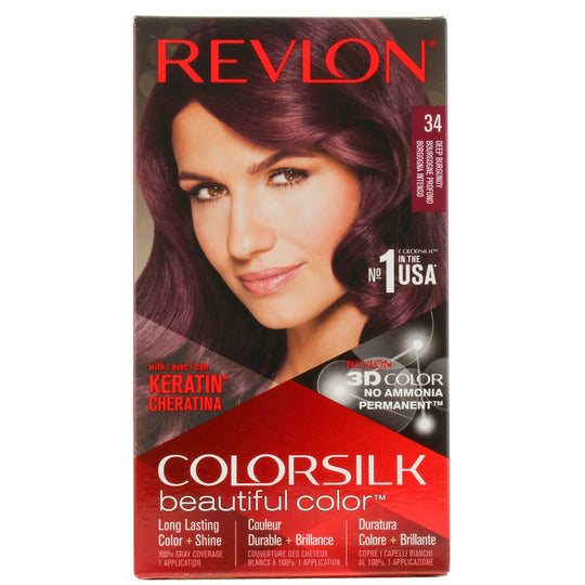 Revlon COLORSILK Permanent Hair Colour - 34 Deep Burgundy