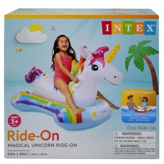 INTEX Magical Unicorn Ride-On 64" x 34"