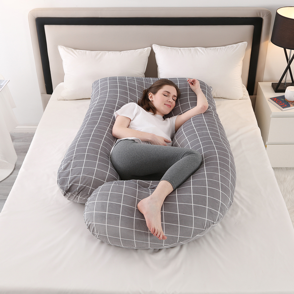 U-Shape Pregnancy/Full Body Pillow - Plaid