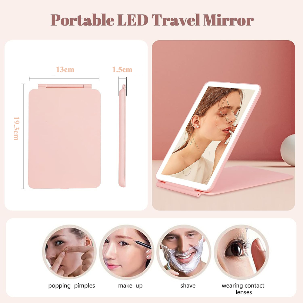 Rechargeable Makeup Mirrors - Pink