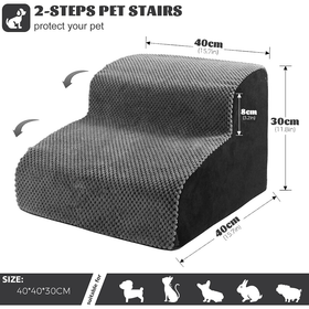 2-Tier High Density Foam Pet Stairs