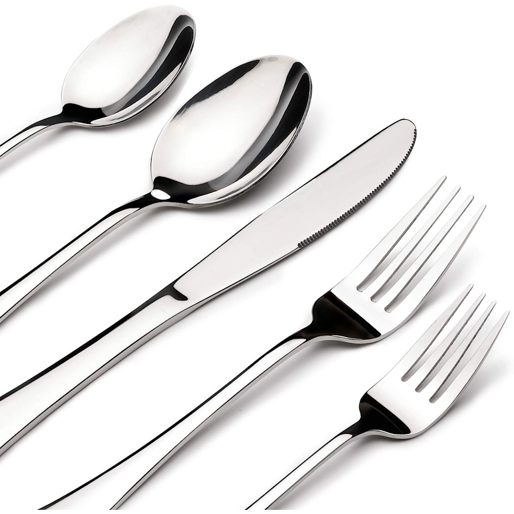 20 pcs. Stainless Steel Tableware Set - Silver