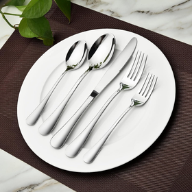 20 pcs. Stainless Steel Tableware Set - Silver