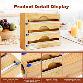 Bamboo 3in1 Wrap Organizer with Cutter