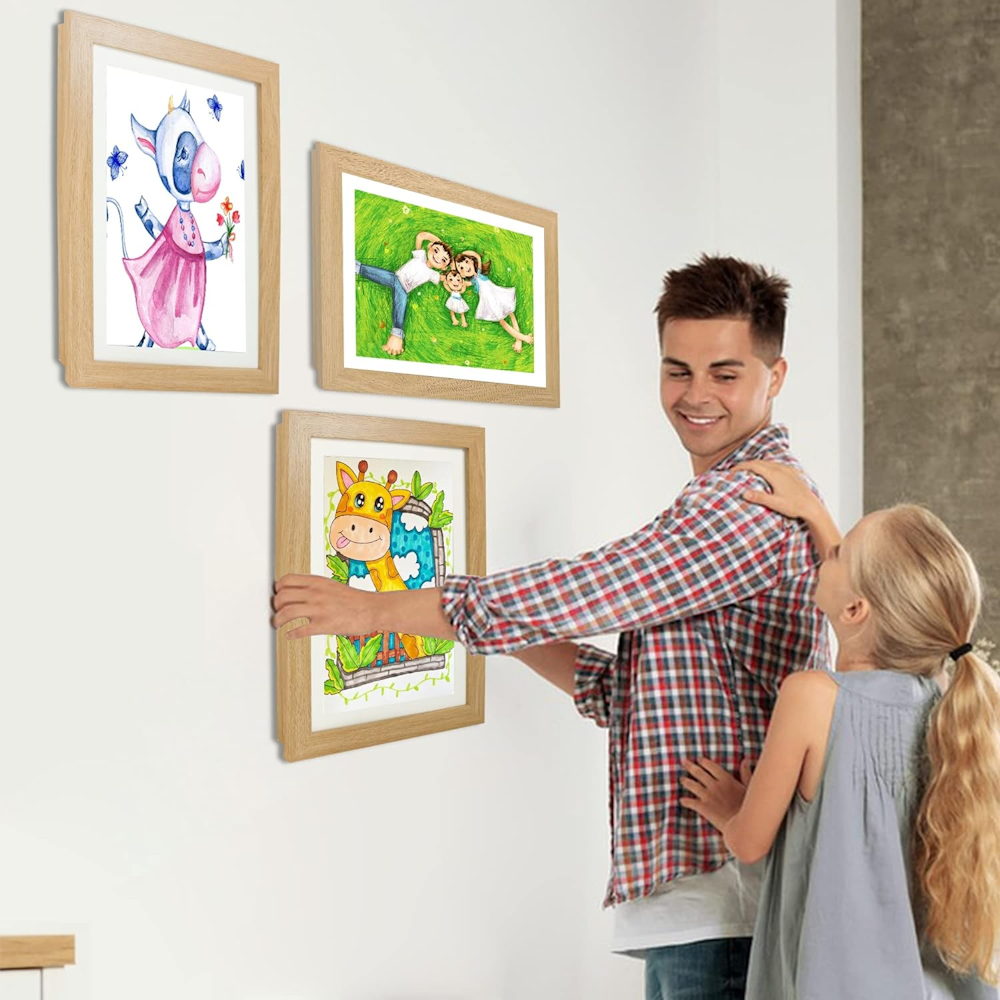 34x25 cm Kids Artwork Picture Frame - Wood