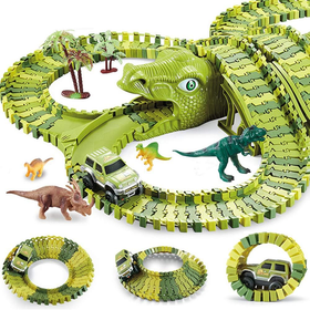 240 pcs. Flexible Track Dinosaur World Race Toys