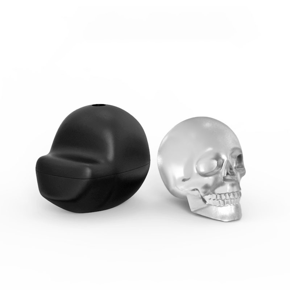 2pk 3D Silicone Skull Ice Mold - 8.5cm