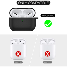 AirPods Pro Case Cover with Carabiner - Black