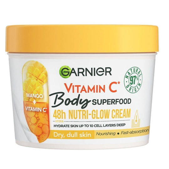 GARNIER Body Superfood 48H Nutri-Glow Cream 380mL - Mango + Vitamin C
