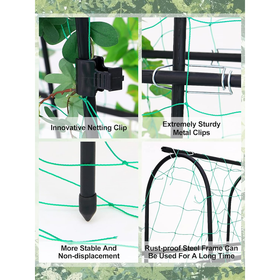 U-Shape Adjustable Garden Trellis for Climbing Plants