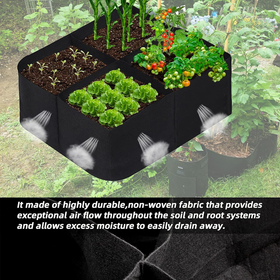 2pk 4-Grid Plants Grow Bag - 60×60×30 cm
