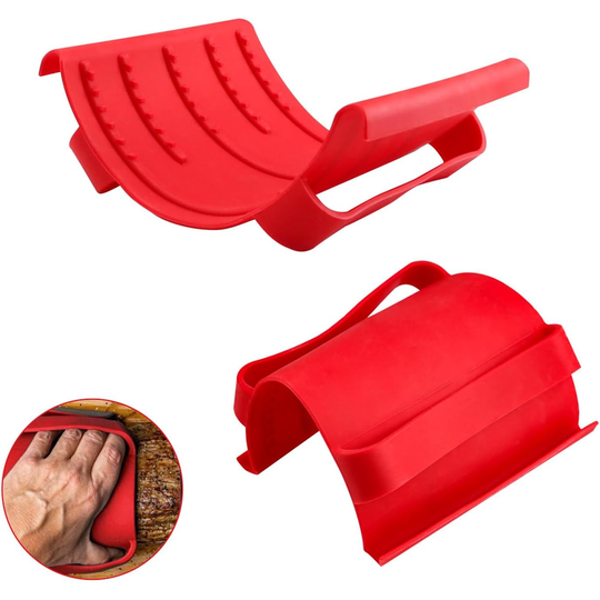 2 pcs. Red Silicone Anti-Scald Oven Gloves