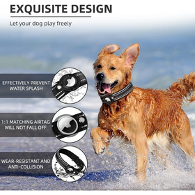 Dog Collar with AirTag Holder Case - Medium