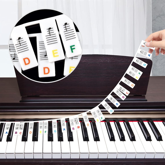 Removable Keyboard Note Labels for 88-Key Instruments