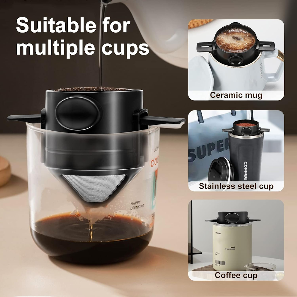 Reusable Stainless Steel Pour Over Coffee Filters