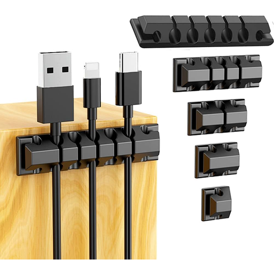 Multi-Purpose Cable Organizer Set - Black