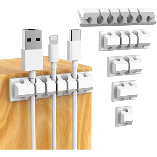 Multi-Purpose Cable Organizer Set - White